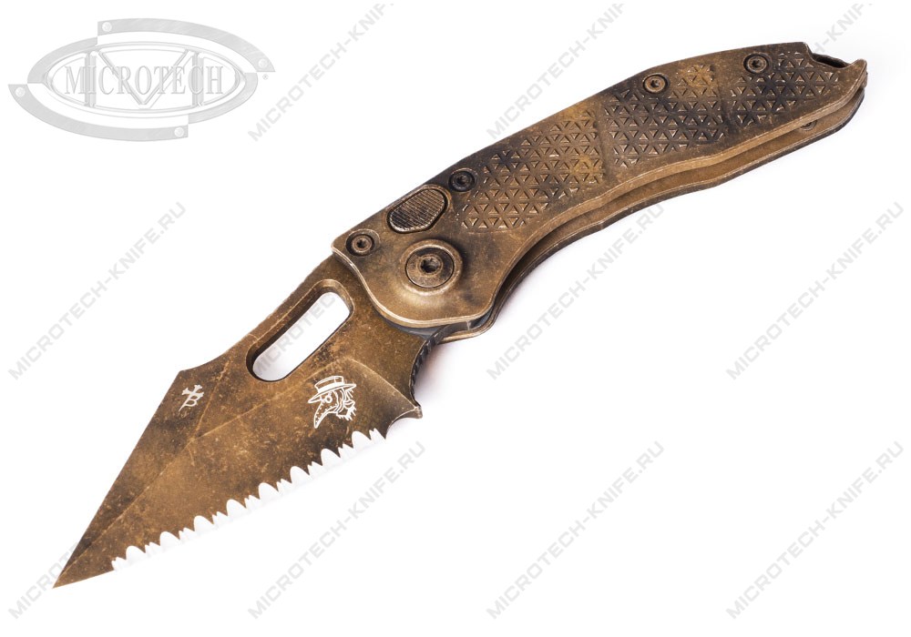 Нож Microtech Stitch Auto 169-3PLOBS Plague Outbreak Exclusive Serrated