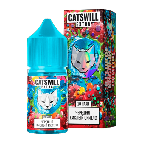 Жидкость CATSWILL EXTRA Salt 2% HARD 30 ml - Черешня Кислый Скитлс