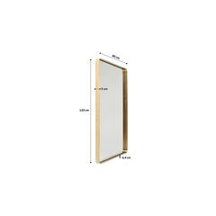 Зеркало Curve Rectangular Brass 120x80 см