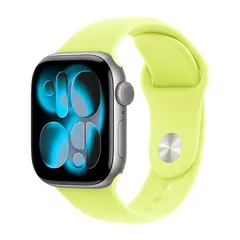 Умные часы Apple Watch Series 11 GPS, 42mm, Space Gray Aluminium Case with Neon Yellow Sport Band, M/L