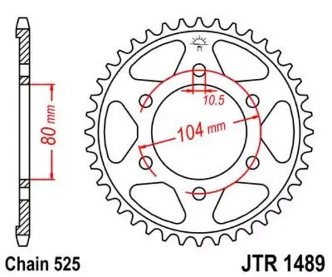 Звезда ведомая JTR1489 42ZBK