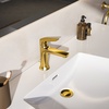 Ideal Standard La Dolce Vita BD653A2 Однорукоятковый смеситель для раковины с донным клапаном PVD Brushed Gold (Шлифованное Золото)