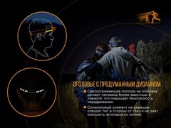 Купить фонарь светодиодный налобный Fenix HL16 синий, 70 лм, 1-АА
