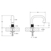 Gessi Inciso 58091#149 Отдельно стоящий излив 140мм, h=145мм , цвет: finox