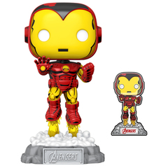 Funko POP! Marvel Avengers 60th: Comic Iron Man w/Pin (Exc) (1172) 69060