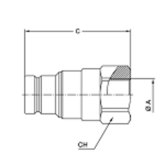 БРС FF FIRG BSP 1/4" - D1/4" Ниппель VERSO PM