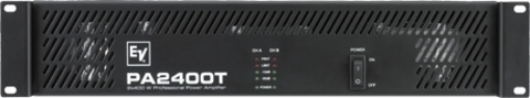 Electro-Voice PA 2400T инсталляционный усилитель, 2 x 400 Вт @ 4 Ом, 70/100В, 200 Вт @ 8 Ом, 26 кг, 2U