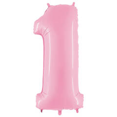 Шар Г 40''/102 см, Цифра Розовый (Pink) 