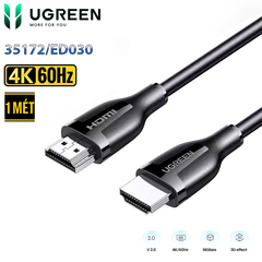 Кабель UGREEN ED030 (35172) HDMI 4K Cable Male to Male, 1м, черный