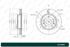 Диск тормозной вентилируемый G-brake  GR-21664