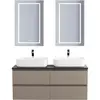 BelBagno KRAFT-1200-4C-SO-СO База под раковину подвесная с фрезерованными ручками по всей длине фасада с четырмя выкатн. ящ., Бежевый Мат., 1200x455x500