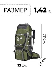Рюкзак туристический Skully 2309 75 л. green - 2