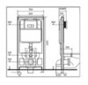 CeramaLux CL811-1 Инсталляция для унитаза Смывной бачок цельно литой Экономный слив Жёсткая стальная рама