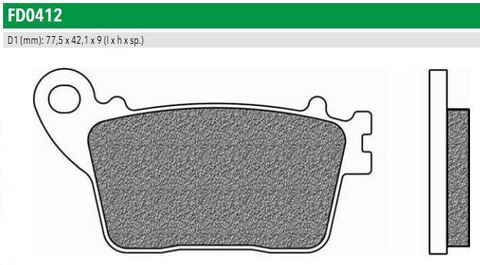 FD0412BT Тормозные колодки для HONDA, KAWASAKI, SUZUKI (FDB2221P)