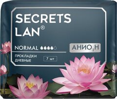 Прокладки женские для критических дней Анион + Активный кислород 4 капли SECRETS LAN 7