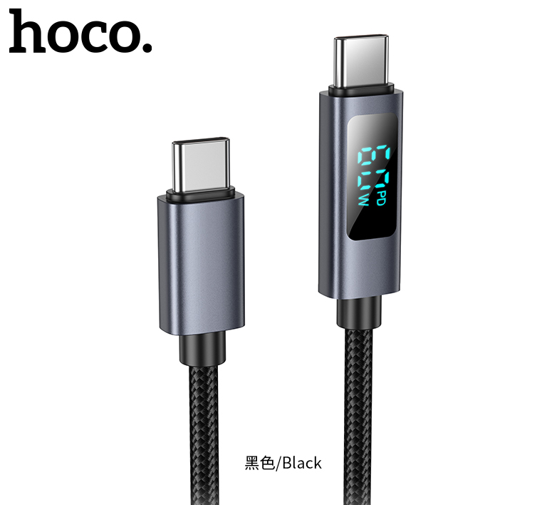 Кабель для зарядки Hoco X112 Power Display (Black - Type-C to Type-C)