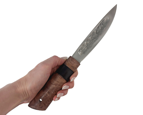 Нож Север, Bohler N690, рукоять стаб.карельская береза, коричневая