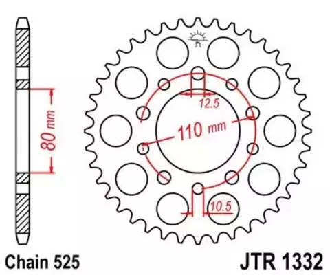 Звезда Honda CB400 VRX400 VT400 steed VT600 VLX400 Shadow JT JTR1332.44