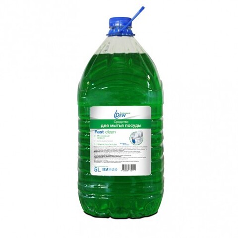 DEW Средство для мытья посуды Dew Fast clean  Зеленое яблоко 5л