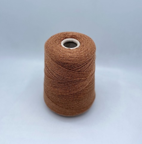 Бобинная пряжа (пр.Италия), art-Marte , 1250м/100гр. 70%Меринос 20%Шелк 10%Кашемир, цвет-Светло-коричневый+люрекс, арт.30158