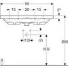 Geberit Acanto 500.634.01.2 Раковина 90x42.2см, белый