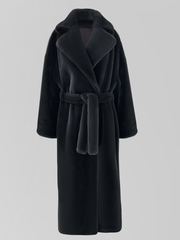 Шуба Classic Fashion 3152 со скрытыми застежками и поясом