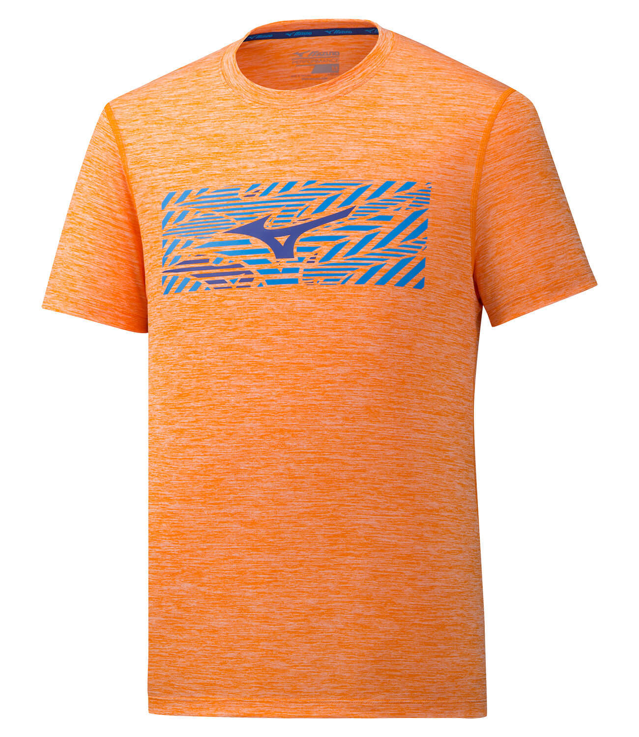Mizuno Impulse Core Wild Bird Tee футболка для бега мужская оранжевая