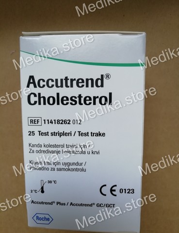 Тест-полоски Аккутренд Холестерин №25 (Accutrend Cholesterol) для определения уровня холестерина Roche