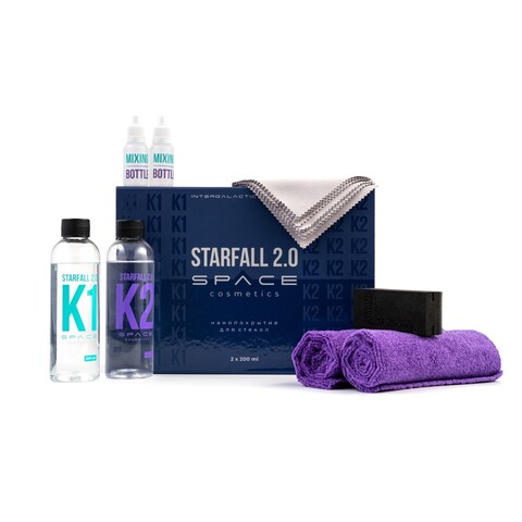 Space Cosmetics Starfall 2.0 - двухкомпонентное нанопокрытие для стекол 200+200мл