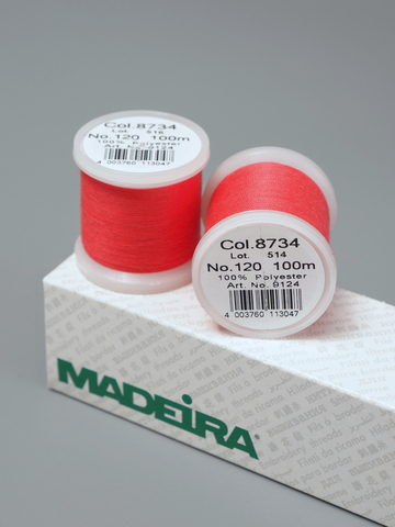 Нитки швейные Madeira aerofil № 120 Col. 8734 коралловый (100 м)