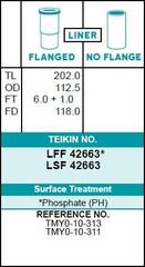 Гильза блока цилиндров TEIKIN LFF42663 (4шт/упак) хонингованная