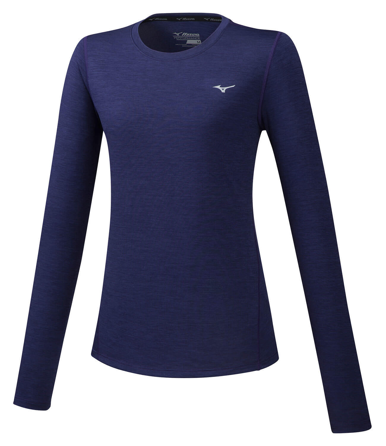 Mizuno Impulse Core Ls Tee футболка с длинным рукавом женская темно-синяя