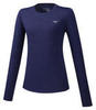 Mizuno Impulse Core Ls Tee футболка с длинным рукавом женская темно-синяя - 1