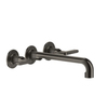 Gessi Inciso 58092#299 Встраиваемый смеситель для раковины на 3 отверстия с изливом 255-235мм (внешние части), цвет: nero XL