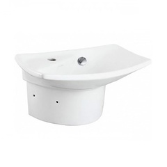 Jacob Delafon Escale E1025-00 Рукомойник 50 х 31.5 см с единым полупьедесталом и заглушкой фото