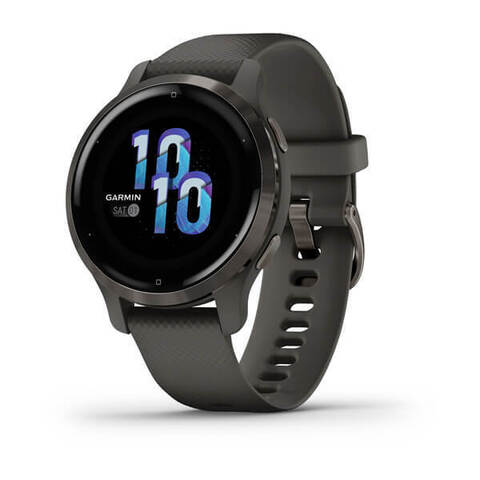 Смарт часы Garmin Venu 2S, SLATE STAINLESS STEEL BEZEL WITH GRAPHITE CASE