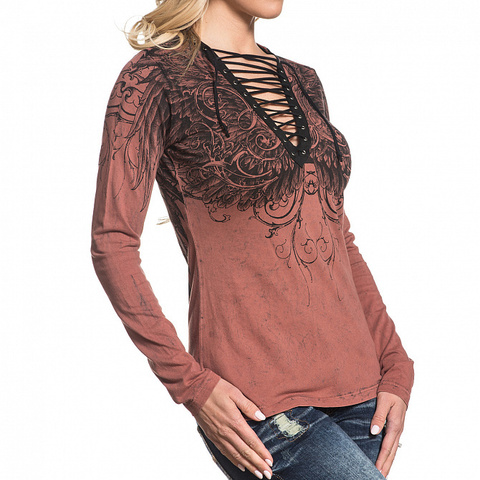 Affliction | Футболка лонгслив женская CHANTELLE AW18102 правый бок