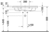 Duravit P3 Comforts 2332850030 Раковина мебельная
