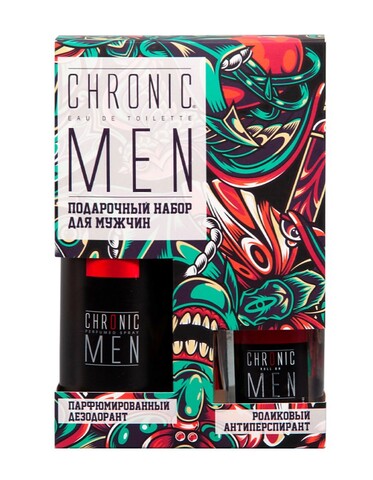 CHRONIC MEN Набор подарочный Strong Дезодорант 2шт, 150мл+50мл