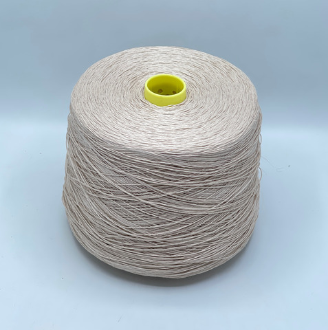 Бобинная пряжа, Frescolino, 500м, 100%Лен, Крем, 39983