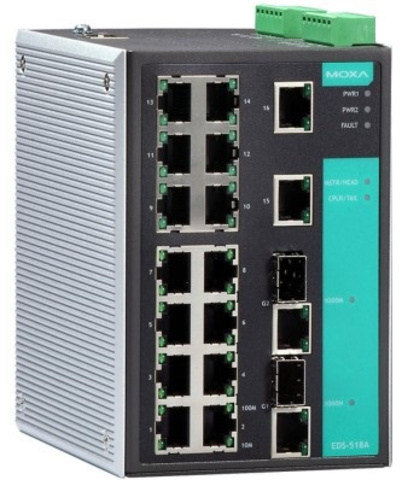 Коммутатор управляемый MOXA EDS-518A-MM-SC-T