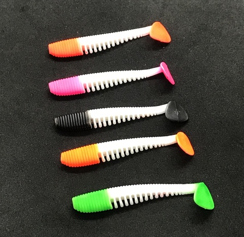 М 2 Силиконовая приманка NEON 68 AWA MIX длина 9 см в пачке 5 шт