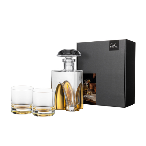 Набор для виски золото Gentleman штоф 750 мл 2 стакана 400 мл EISCH арт. 180450