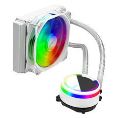 Жидкостное охлаждение Alseye M120, 1х120мм, 800~2000rpm, 4-pin, Al, белый/ARGB, 1 секция, 77.6CFM, 37.3дБ, INTEL 1200/115x/775/2066/2011/1366, AMD AM5/AM4/AM3(+)/AM2(+)FM1 (AS.02.01.0017)
