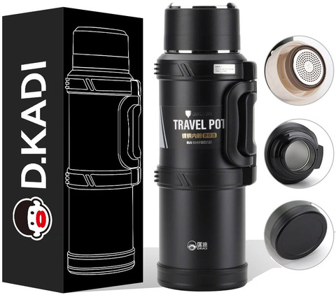 Картинка термос Dkadi KD9065-2.5 Black - 8