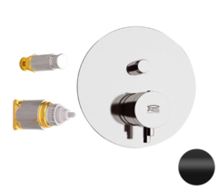 Remer Minimal Thermo NT09KBNO Смеситель для ванны/душа термостат на 2 потока скрытый монтаж (заказывать совместно с rrbox), цвет: черный матовый фото