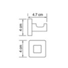 WasserKRAFT Lippe K-6523 Крючок, цвет: хром