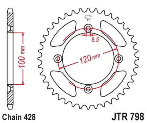 Звезда ведомая JTR798 51