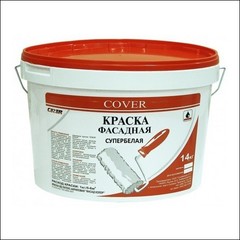 Краска латексная для фасадных работ КОВЭР-КОЛОР Фасад-Колор (белый)