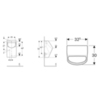 Geberit Smyle 500.254.01.1 Писсуар 58х32.5см., подвесной, скрытый подвод, скрытый отвод, цвет: белый глянцевый